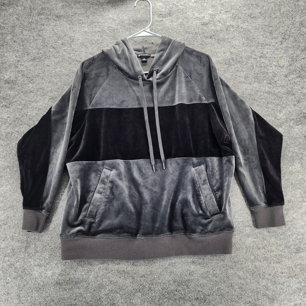 Champion Hoodie Womens Medium Gray Velvet Long Sleeve